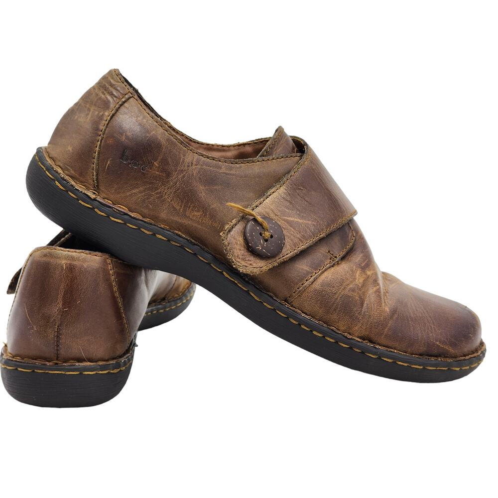 Born Loafers Shoes Womens 10M Colleta Monk Straps Leather Slip On Comfort C40048 - Picture 2 of 16
